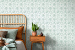 Green Watercolor Tile Wallpaper / Peel and Stick Wallpaper Removable Wallpaper Home Decor Wall Art Wall Decor Room Decor - D534 - WallTrend