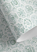 Green Watercolor Tile Wallpaper / Peel and Stick Wallpaper Removable Wallpaper Home Decor Wall Art Wall Decor Room Decor - D534 - WallTrend