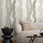 Grey Abstract Wallpaper Maximalist Wallpaper Peel and Stick and Traditional Wallpaper - D798 - WallTrend