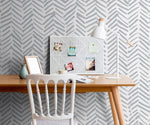 Grey Herringbone Wallpaper Boho Wallpaper Peel and Stick and Traditional Wallpaper - A408 - WallTrend