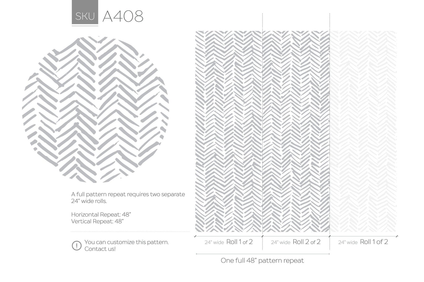 Grey Herringbone Wallpaper Boho Wallpaper Peel and Stick and Traditional Wallpaper - A408 - WallTrend