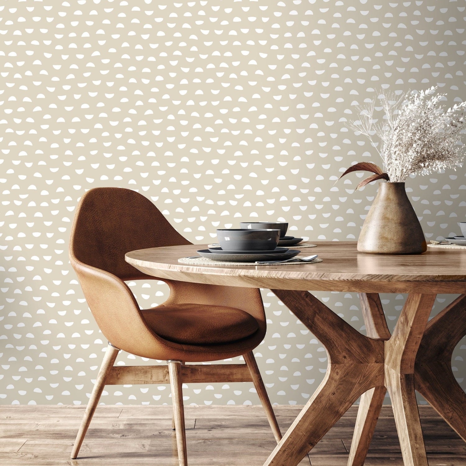 Half - Moon Elegance Wallpaper - C587 - WallTrend