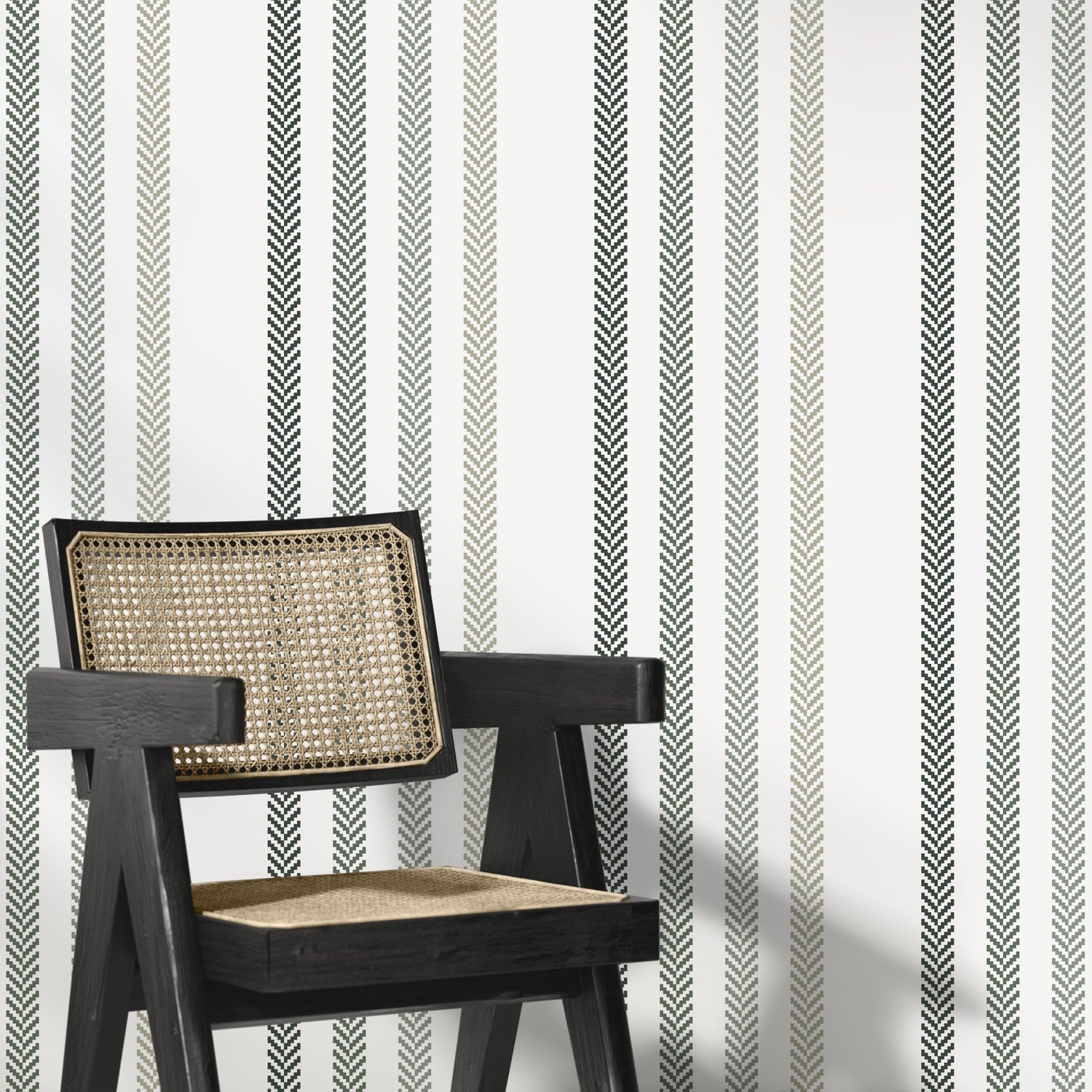 Herringbone Striped Wallpaper Farmhouse Wallpaper Peel and Stick and Traditional Wallpaper - D780 - WallTrend