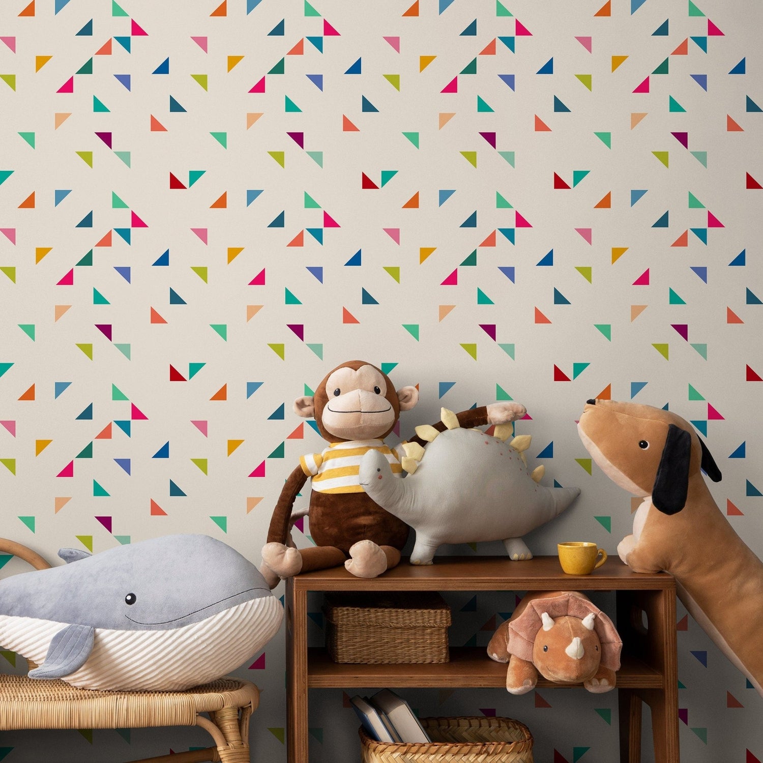 Home Decor Wallpaper Peel and Stick Wallpaper Removable Wallpaper Wall Art Wall Decor Room Decor / Geometric Colorful Wallpaper - B292 - WallTrend