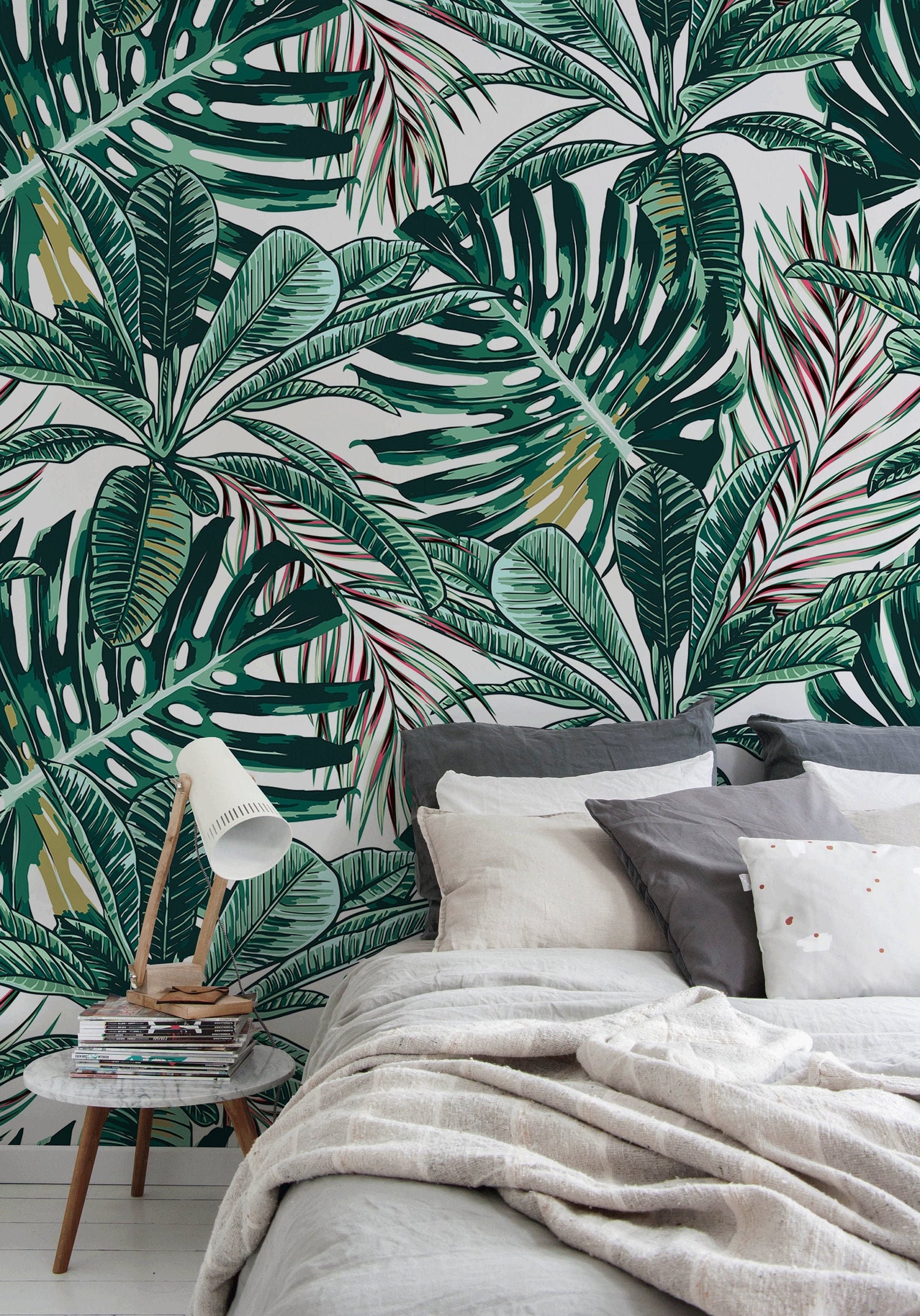 Wallpaper Peel and Stick Wallpaper Removable Wallpaper Home Decor Wall Decor Room Decor / Tropical Jungle Monstera Leaf Wallpaper - B120