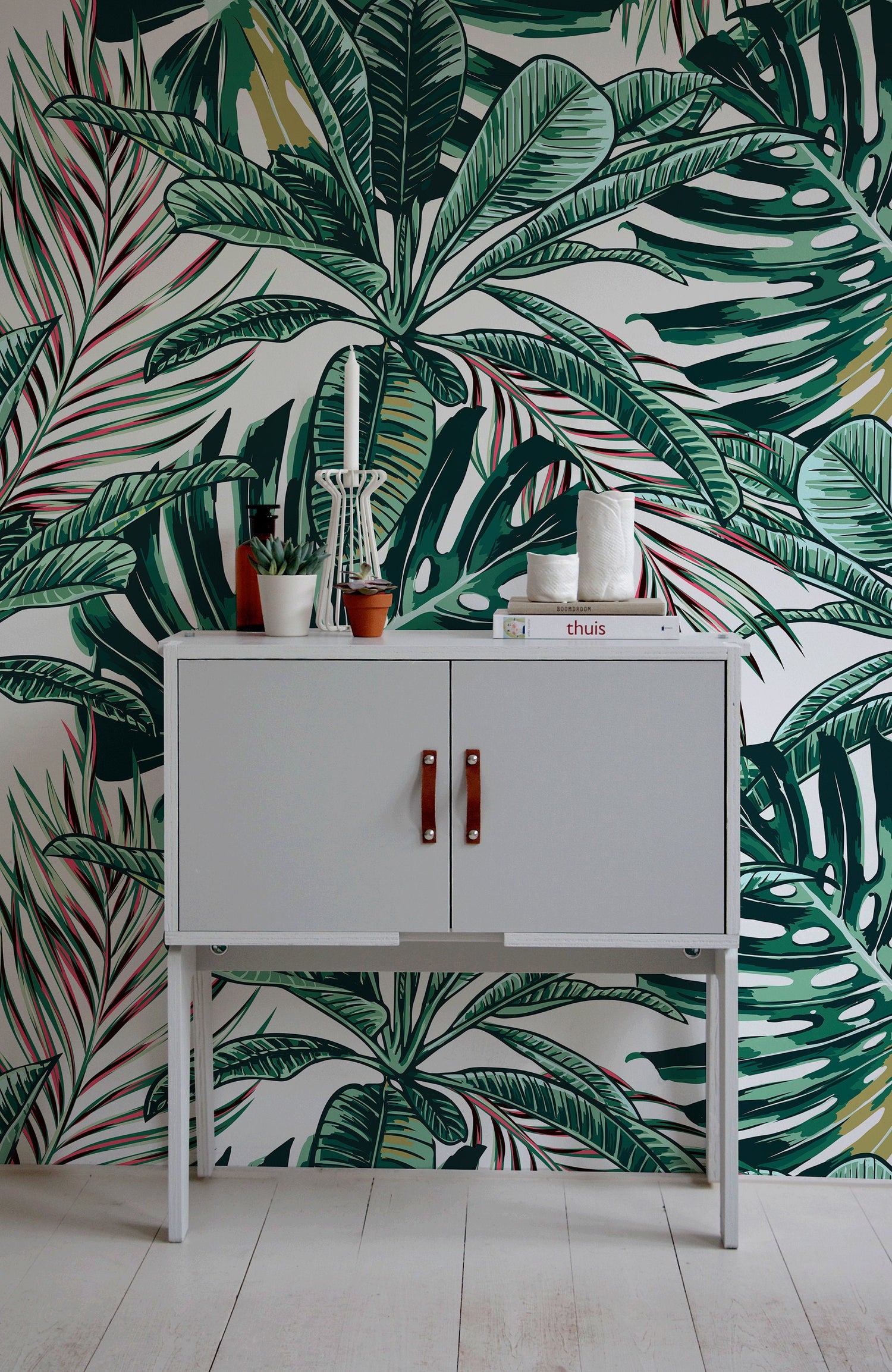 Wallpaper Peel and Stick Wallpaper Removable Wallpaper Home Decor Wall Decor Room Decor / Tropical Jungle Monstera Leaf Wallpaper - B120