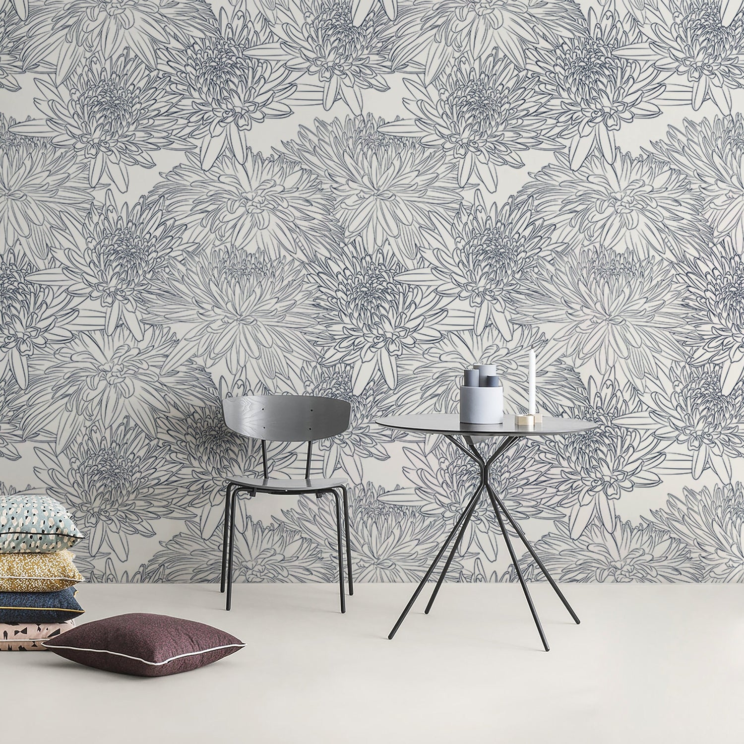 Hand Drawn Removable Wallpaper Scandinavian Wallpaper Temporary Wallpaper Contemporary Wallpaper Peel and Stick Wallpaper Wall Paper - B150