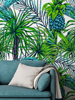 Wallpaper Peel and Stick Wallpaper Removable Wallpaper Home Decor Wall Art Wall Decor Room Decor / Tropical leaf Drawing Wallpaper - B113