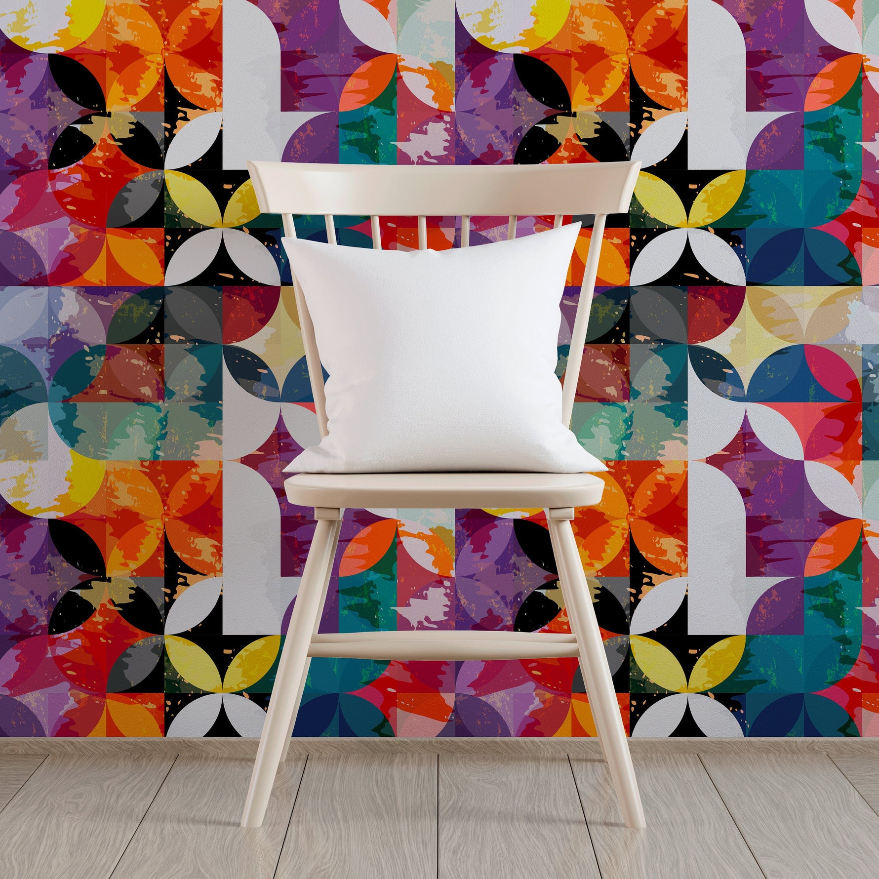 Removable Wallpaper Scandinavian Wallpaper Wallpaper Peel and Stick Wallpaper Wall Paper Colorful Geometric Wallpaper - B265