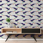 Removable Wallpaper Scandinavian Wallpaper Wallpaper Peel and Stick Wallpaper Flat Birds Wallpaper - B283