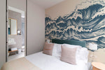 Removable Wallpaper Scandinavian Peaceful Wallpaper Waves Wallpaper Peel and Stick Wallpaper Wall Paper Mural - B256