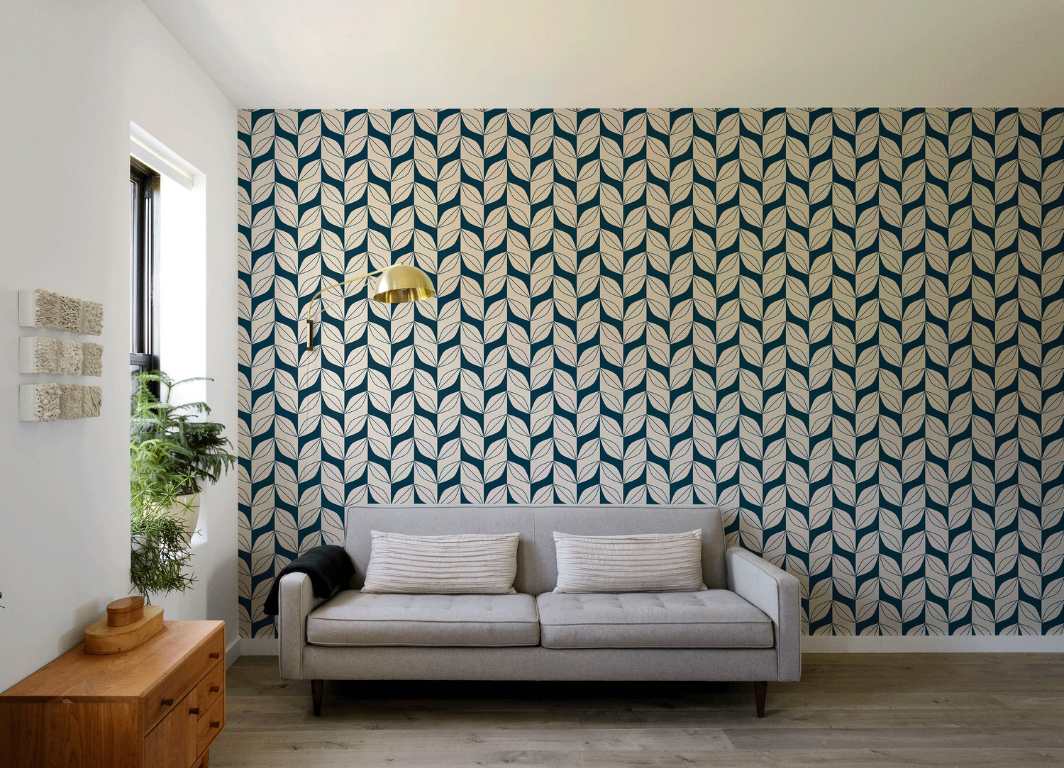 Geometric Retro Wallpaper, Removable Wallpaper, Geometric Pattern, Wall Paper Removable, Wallpaper - B442