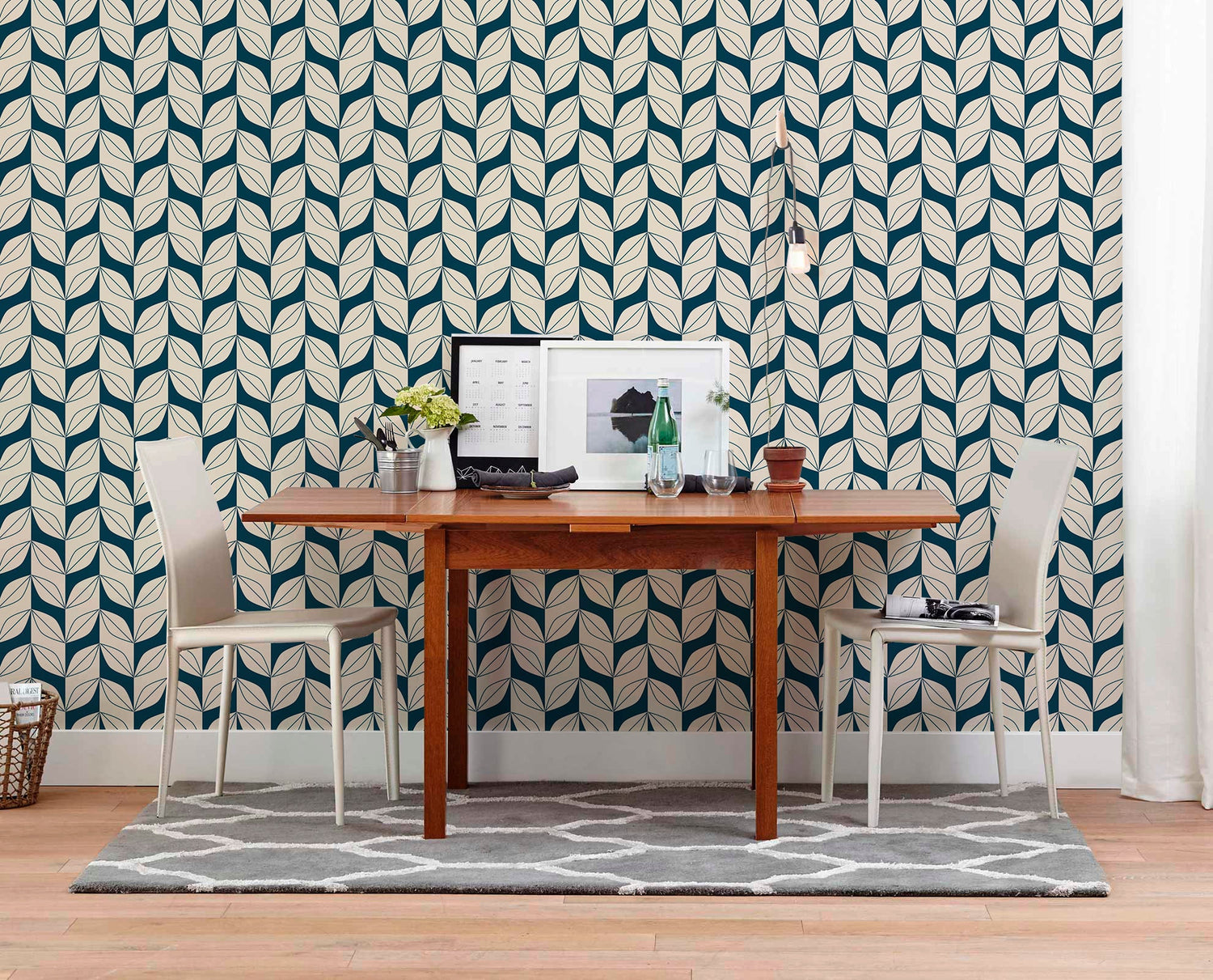 Geometric Retro Wallpaper, Removable Wallpaper, Geometric Pattern, Wall Paper Removable, Wallpaper - B442