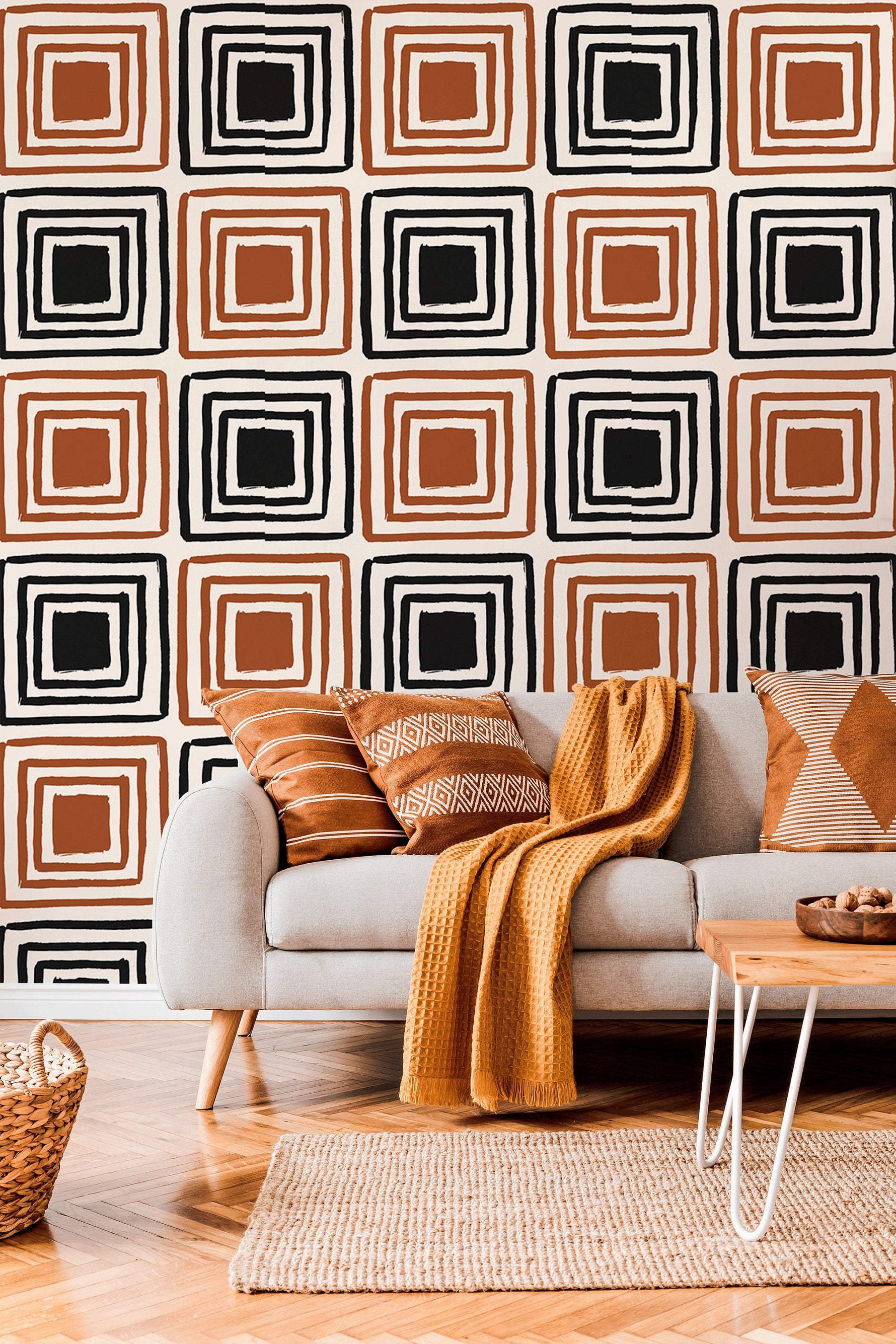 Wallpaper Peel and Stick Wallpaper Removable Wallpaper Home Decor Wall Art Wall Decor Room Decor / Modern Geometric Wallpaper - B464