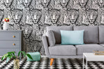 Wallpaper Peel and Stick Wallpaper Removable Wallpaper Home Decor Wall Art Wall Decor Room Decor / Black And White Jaguar Wallpaper - B525