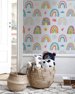 Removable Wallpaper Scandinavian Wallpaper Temporary Wallpaper Peel and Stick Wallpaper Colorful Wall Paper Mural - B487