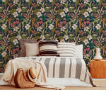 Hawaiian Flowers Wallpaper Removable Wallpaper Scandinavian Wallpaper Temporary Contemporary Wallpaper Peel and Stick Wallpaper - B284