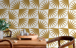 Geometric Fan Foliage Wallpaper - B942