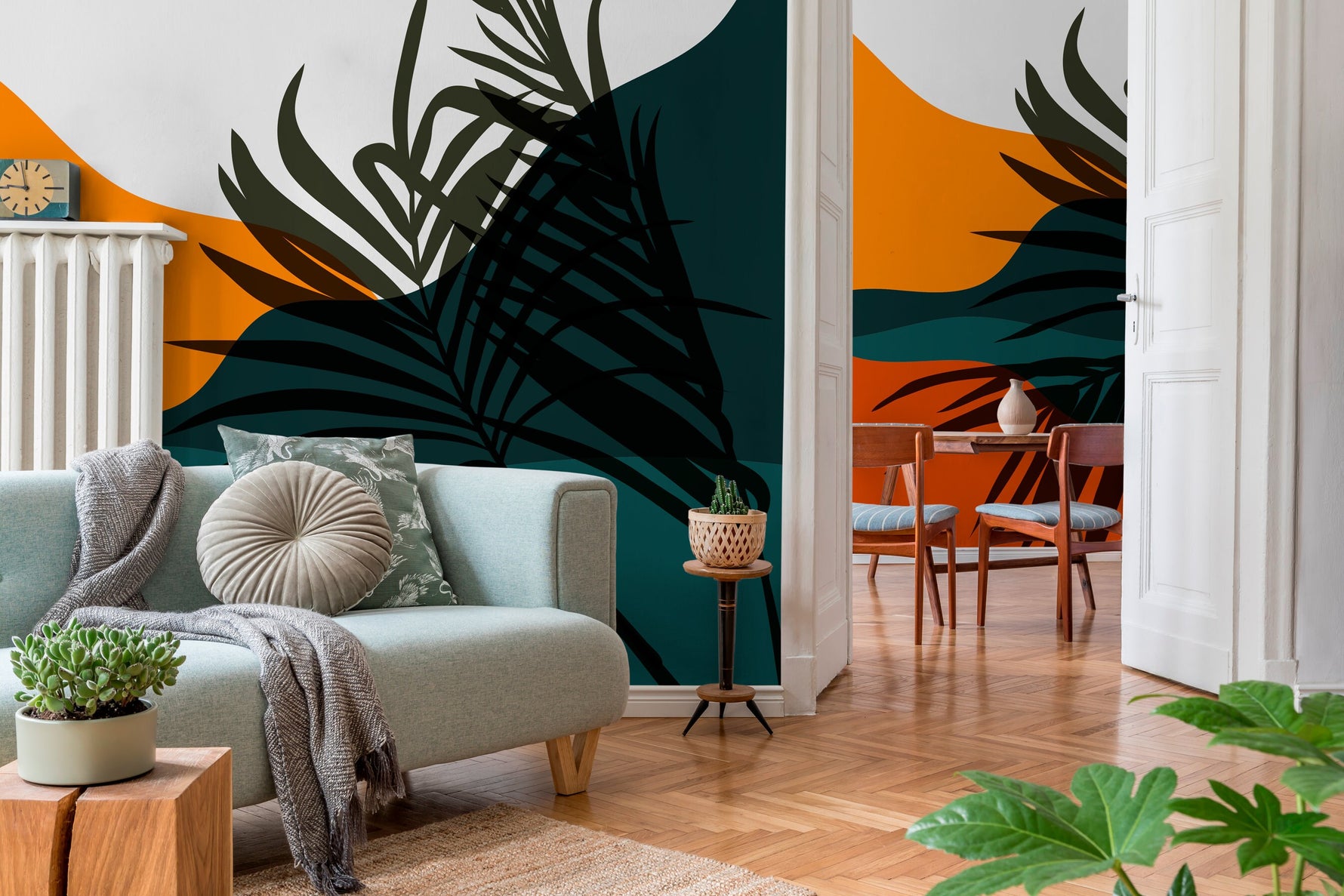 Wallpaper Peel and Stick Wallpaper Removable Wallpaper Home Decor Wall Art Wall Decor Room Decor / Tropical Leaves Mural Wallpaper - C081