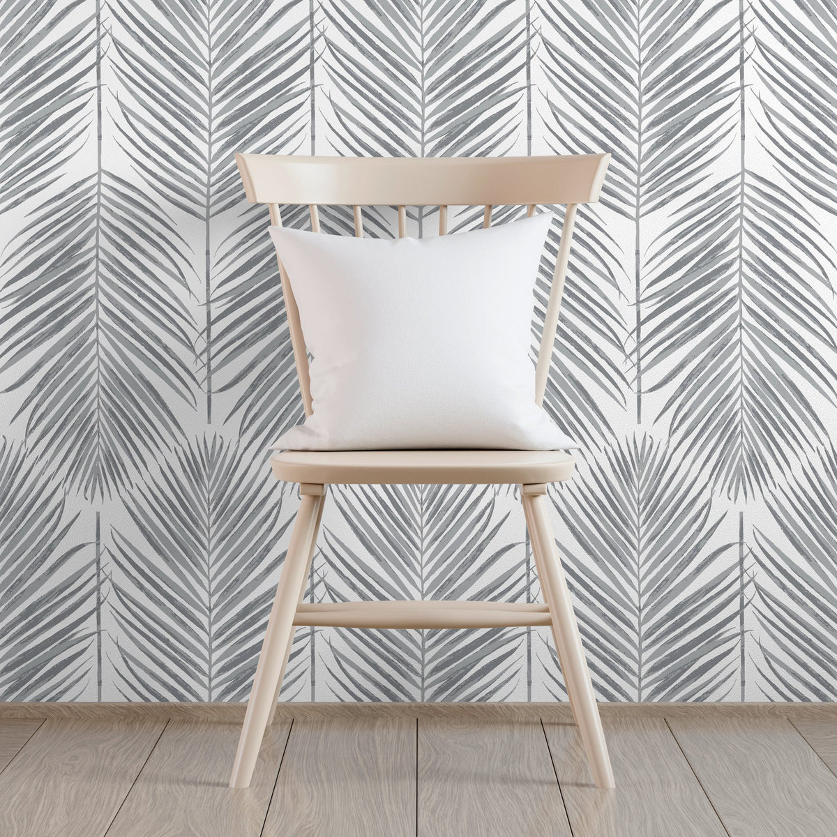 Wallpaper Peel and Stick Wallpaper Removable Wallpaper Home Decor Wall Art Wall Decor Room Decor / Gray Leaves Wallpaper - AS1-C097