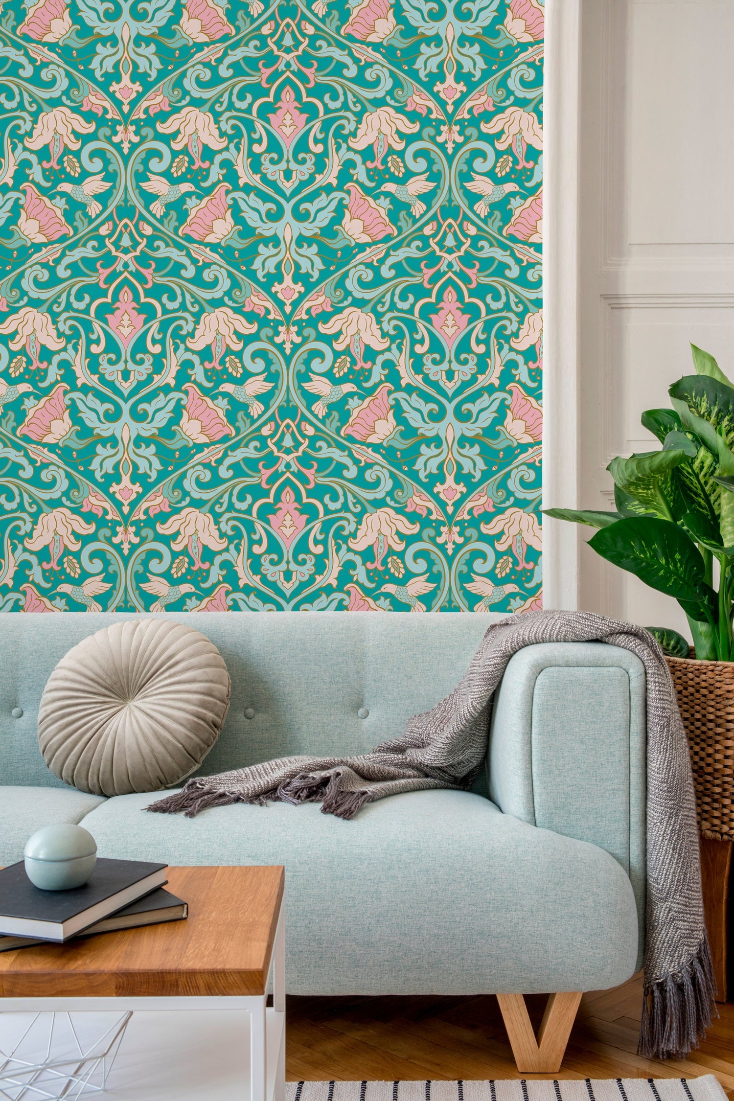 Elegant Floral Vines Wallpaper - C235