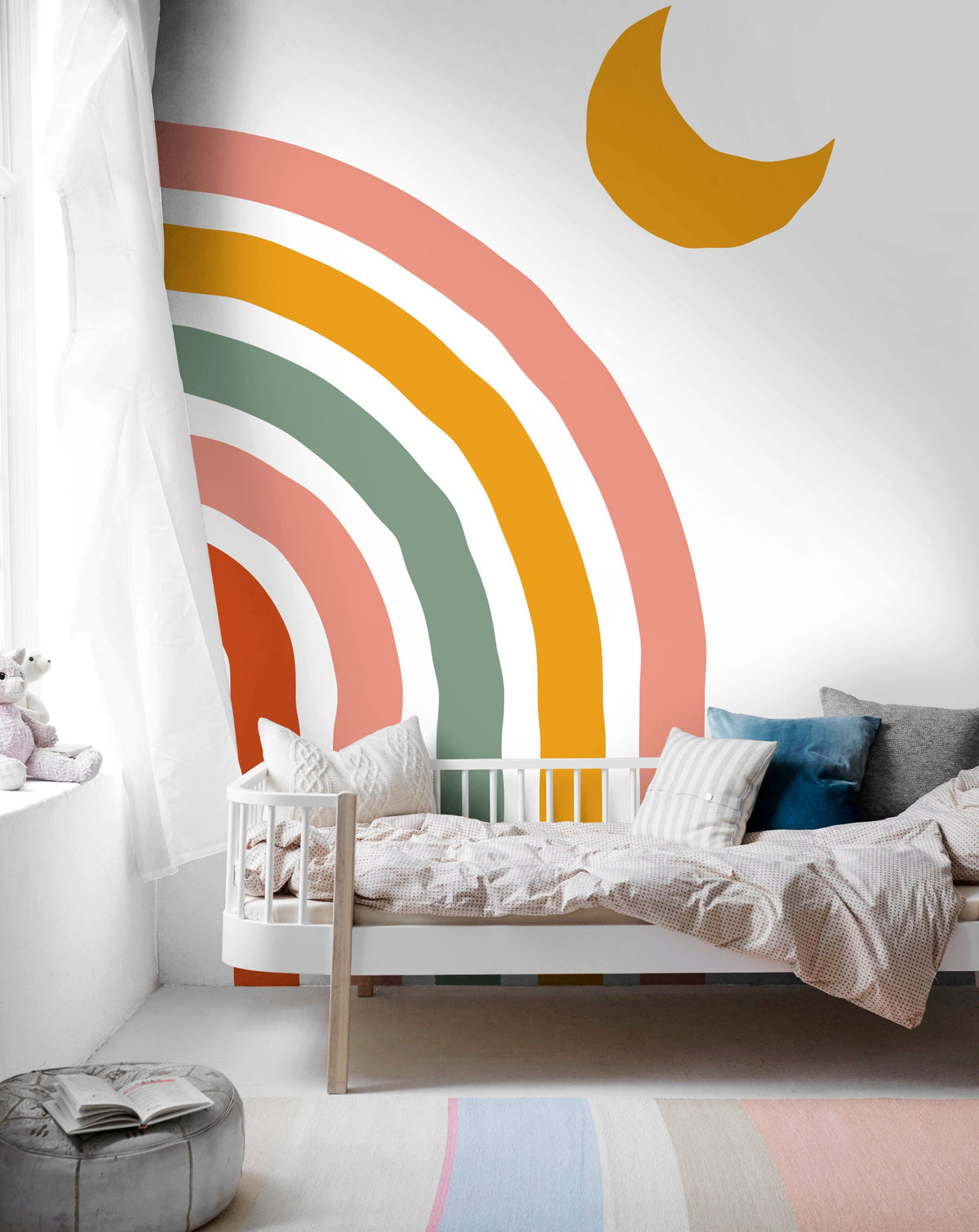 Removable Wallpaper Scandinavian Wallpaper Rainbow Wallpaper Peel and Stick Wallpaper Wall Paper - C251