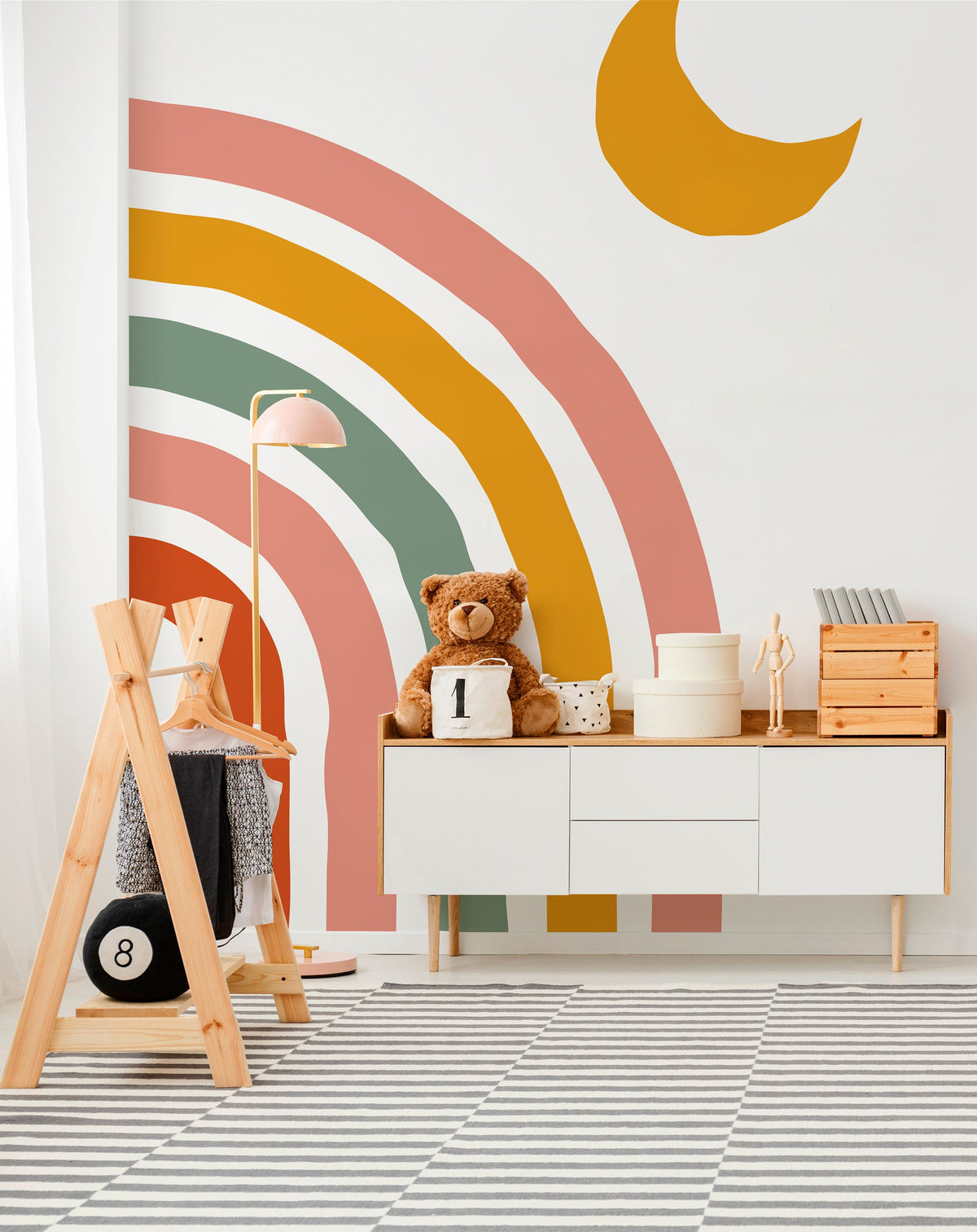 Removable Wallpaper Scandinavian Wallpaper Rainbow Wallpaper Peel and Stick Wallpaper Wall Paper - C251