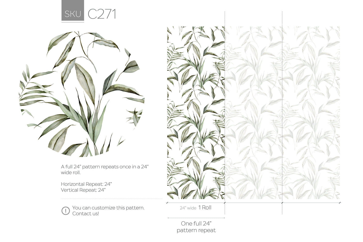 Wallpaper Peel and Stick Wallpaper Removable Wallpaper Home Decor WallArt Wall Decor Room Decor / Tropical Botanical Leaves Wallpaper - C271