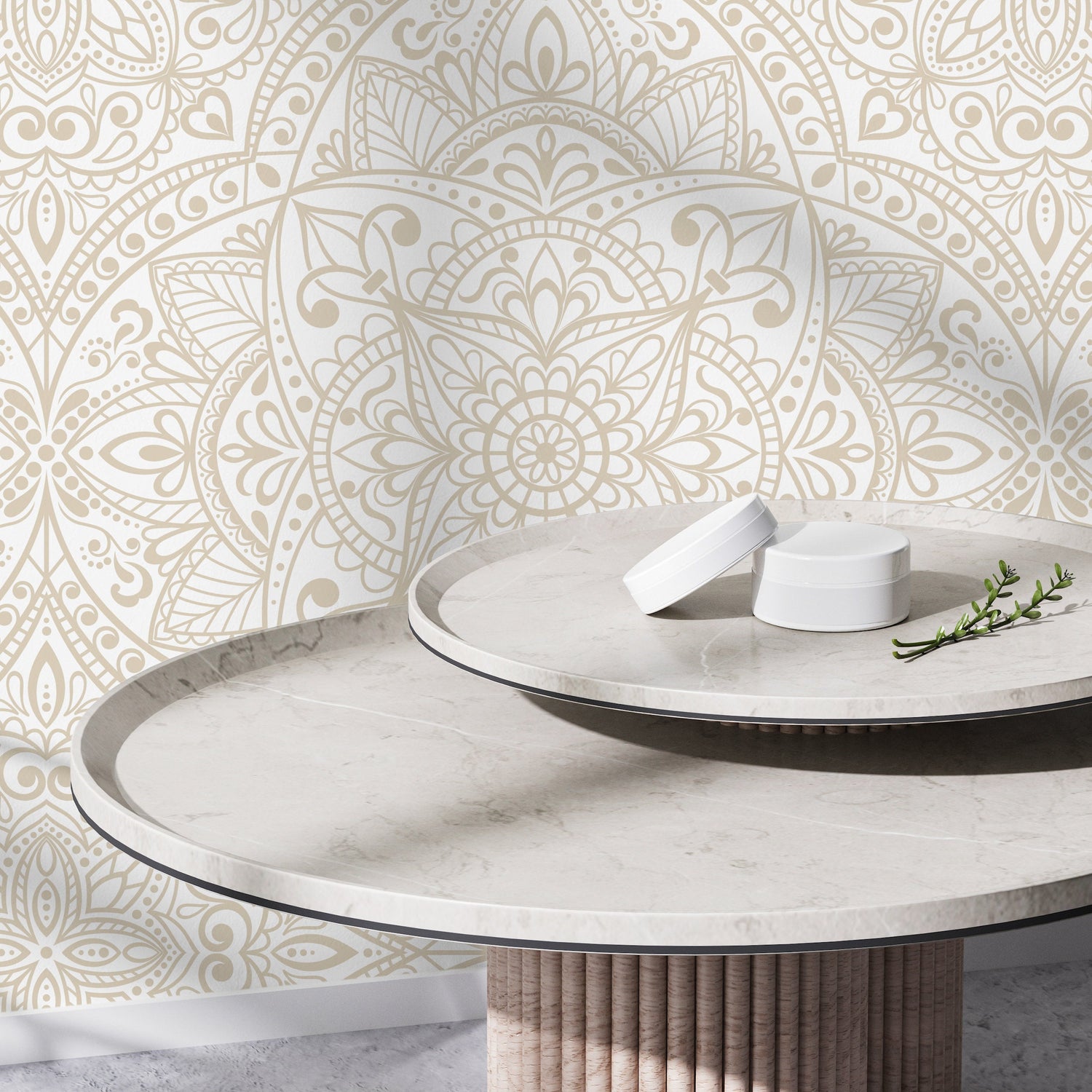 Elegant Paisley Medallion Wallpaper - C368