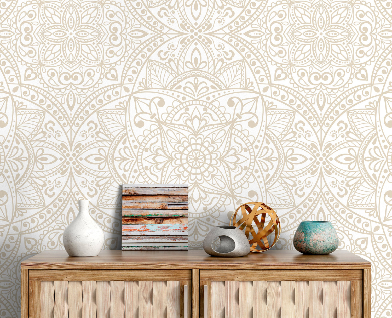 Elegant Paisley Medallion Wallpaper - C368