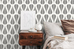 Teardrop Silhouette Stripes Wallpaper - C328