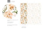 Wallpaper Peel and Stick Wallpaper Removable Wallpaper Home Decor Wall Art Wall Decor Room Decor / Floral Watercolor Wallpaper - C358