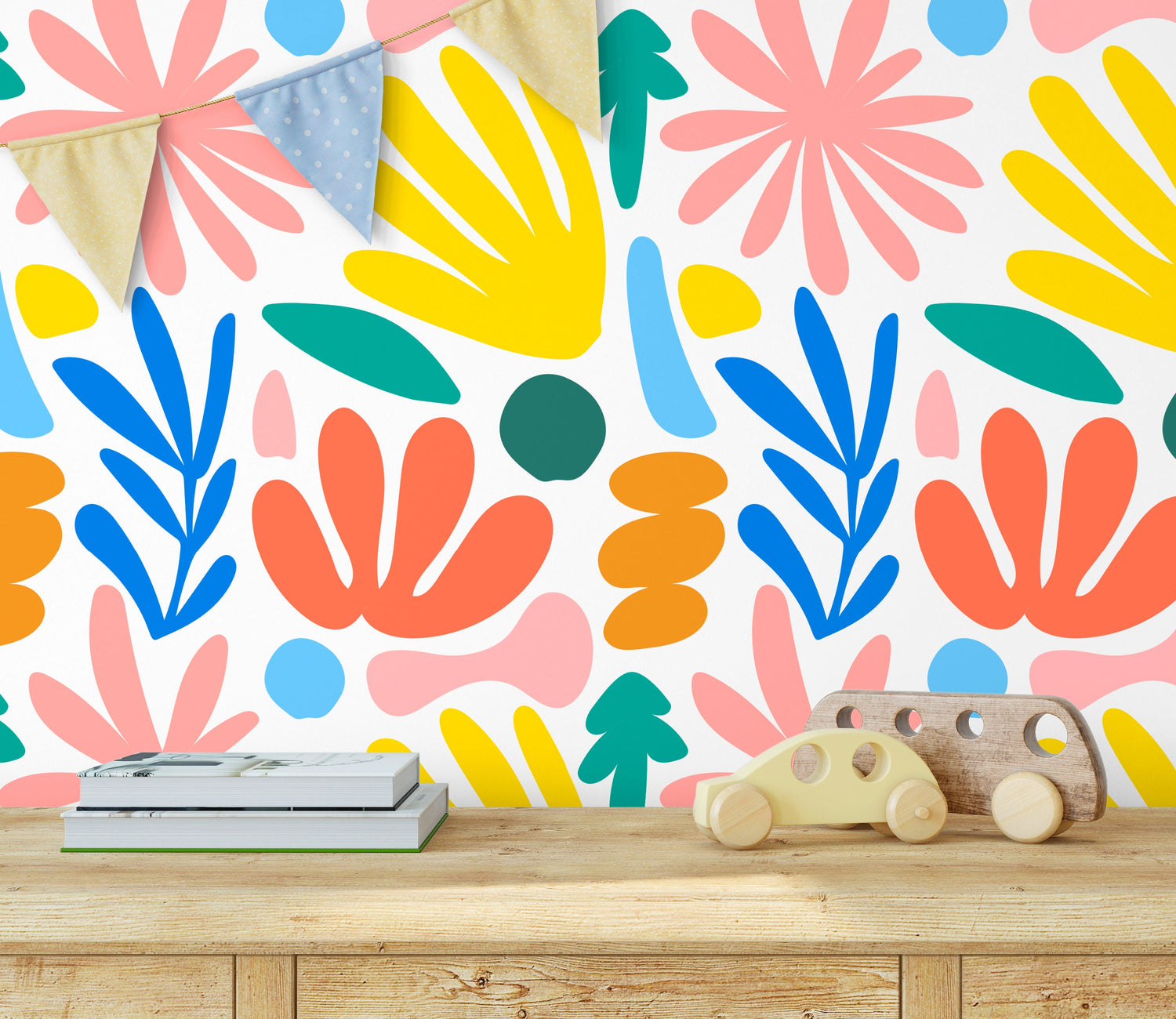 Colorful Botanical Medley Wallpaper - C067