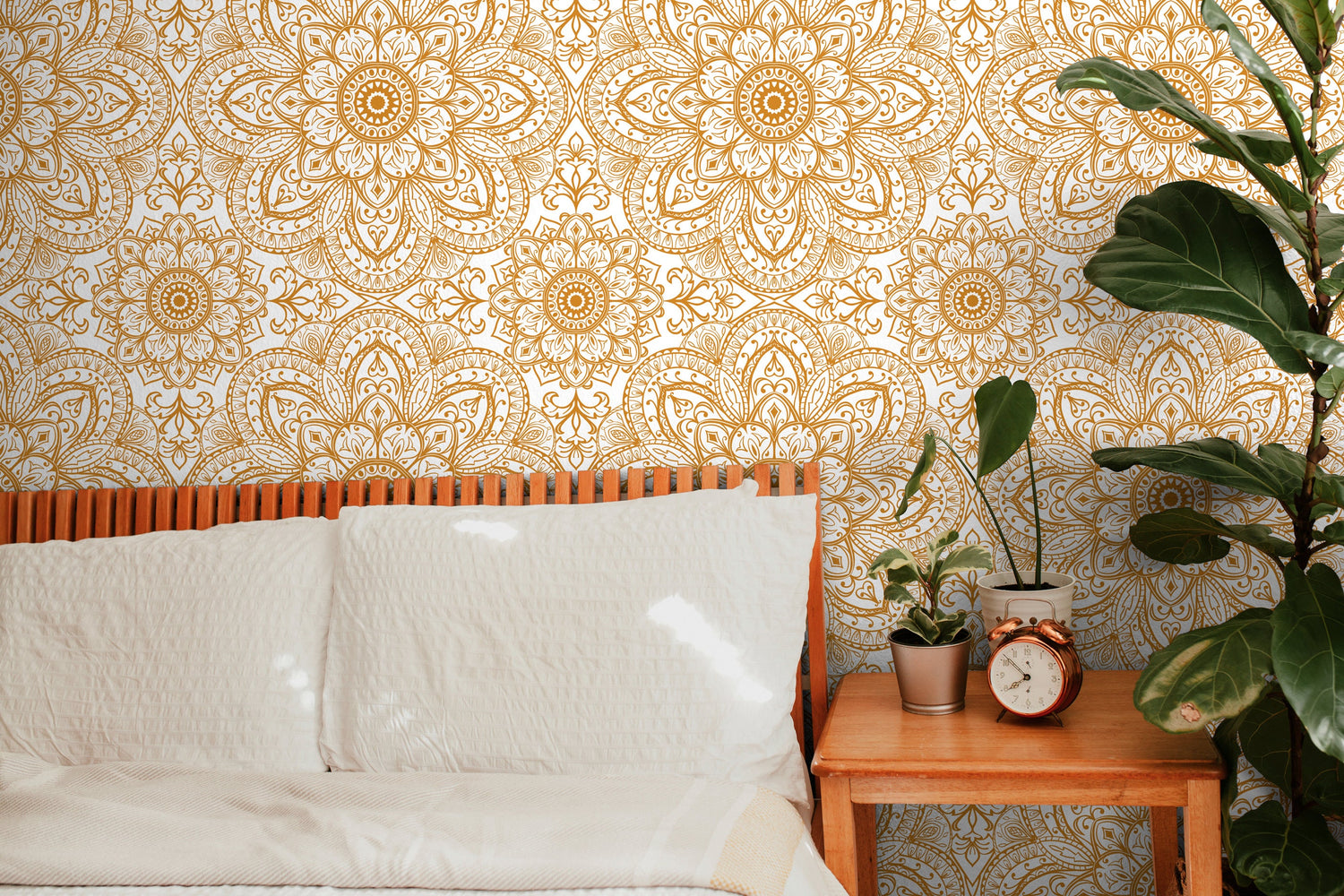 Golden Mandala Elegance Wallpaper - C367