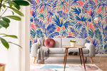 Wallpaper Peel and Stick Wallpaper Removable Wallpaper Home Decor Wall Art Wall Decor Room Decor / Blue Tropical Wallpaper - C371