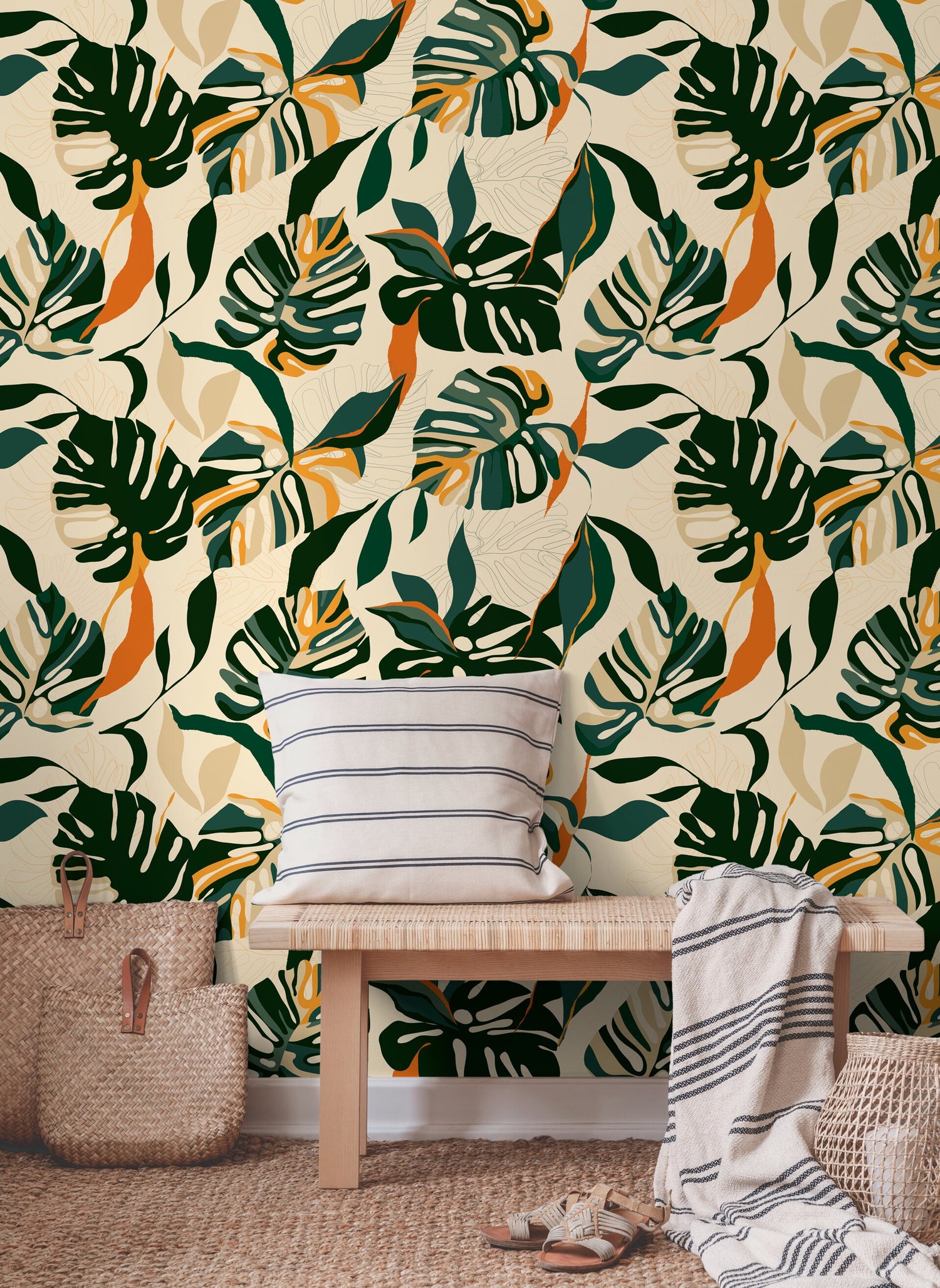 Tropical Leaves Wallpaper - C398