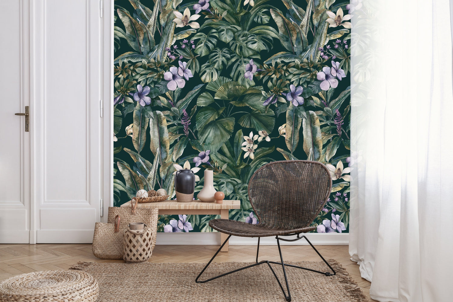 Wallpaper Peel and Stick Wallpaper Removable Wallpaper Home Decor Wall Art Wall Decor Room Decor / Floral Botanical Wallpaper - C408