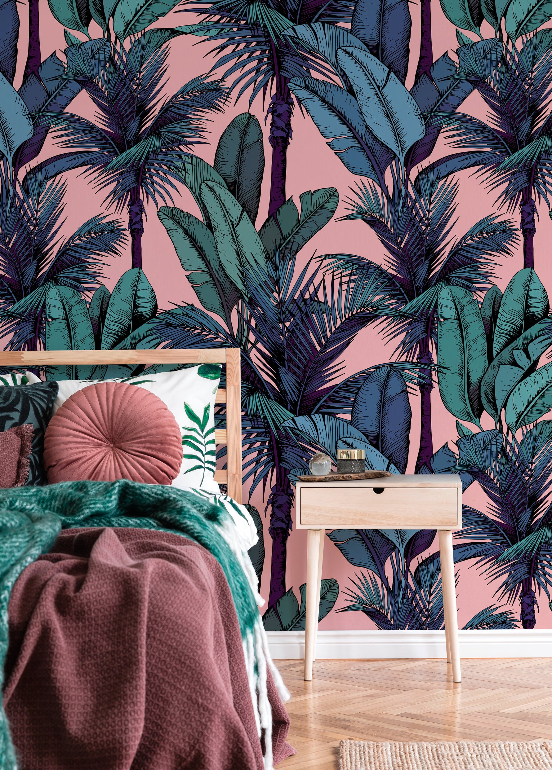 Wallpaper Peel and Stick Wallpaper Removable Wallpaper Home Decor Wall Art Wall Decor Room Decor / Tropical Banana Leaves Wallpaper - C442