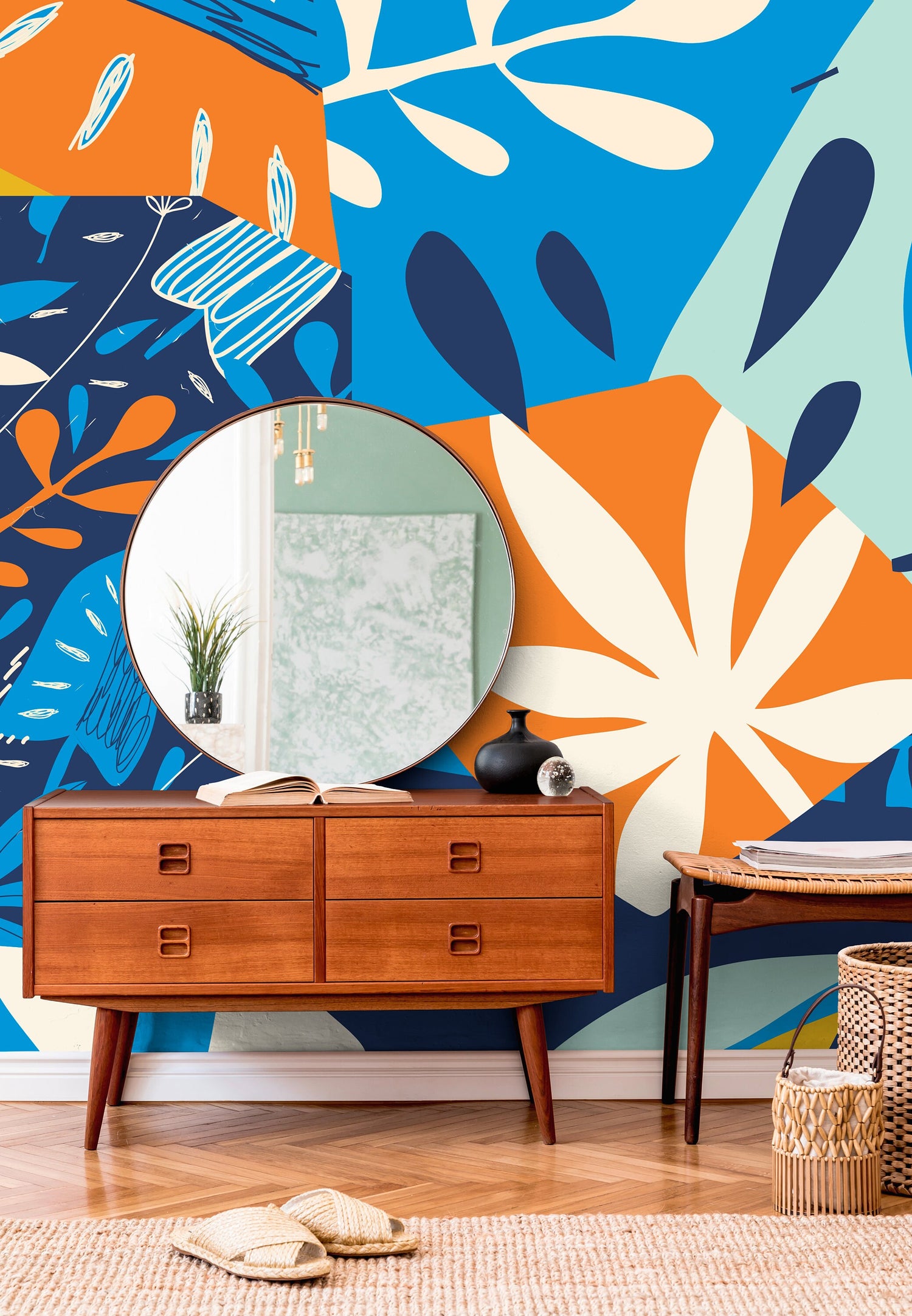 Vibrant Botanical Mix Wallpaper - C393