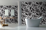 Tropical Monochrome Leaves Wallpaper - C439