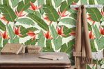 Wallpaper Peel and Stick Wallpaper Removable Wallpaper Home Decor Wall Art Wall Decor Room Decor / Botanical Leaves Wallpaper - A039