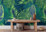 Wallpaper Peel and Stick Wallpaper Removable Wallpaper Home Decor Wall Art Wall Decor Room Decor / Tropical Jungle Leaves Wallpaper - B131