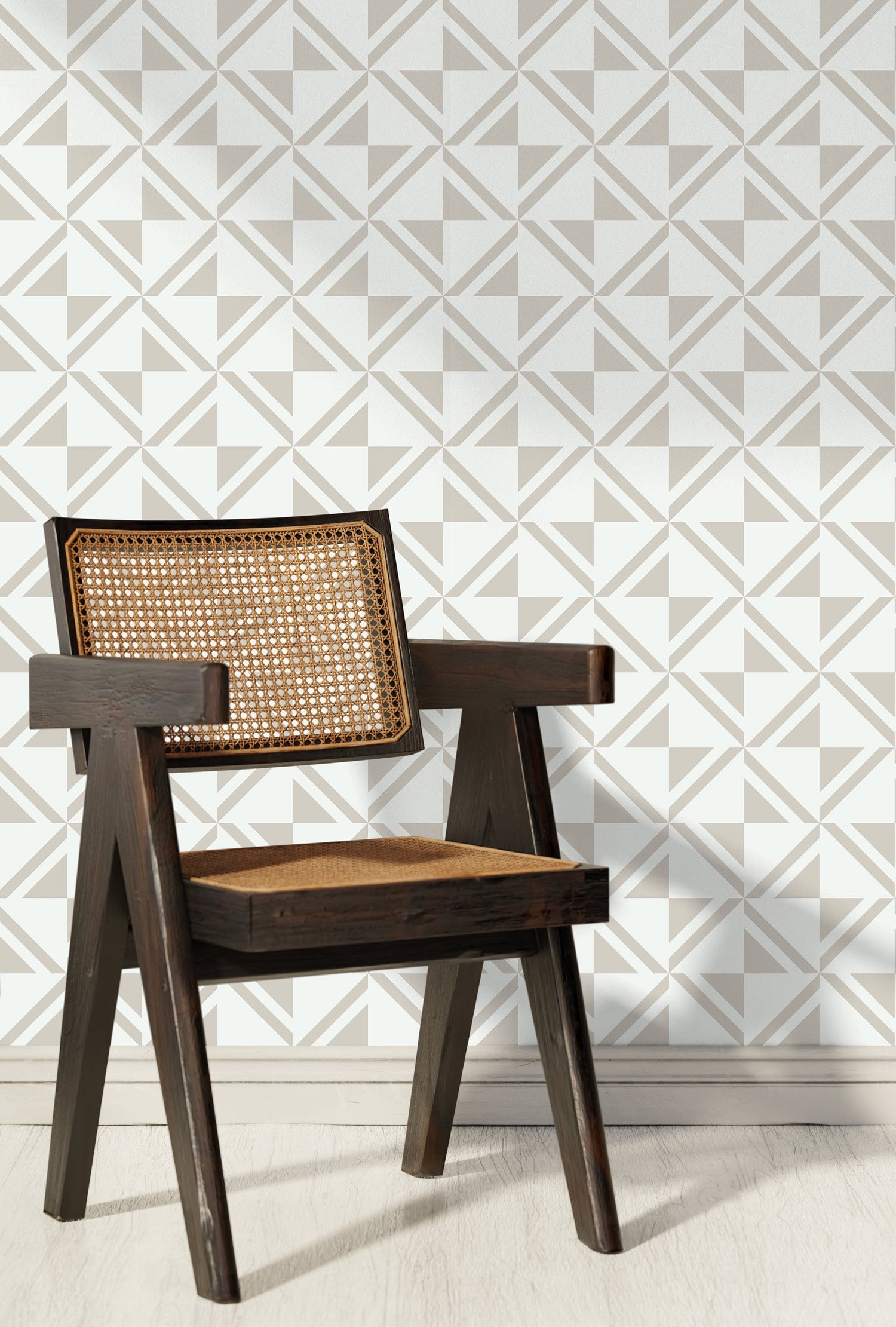 Wallpaper Peel and Stick Wallpaper Removable Wallpaper Home Decor Wall Art Wall Decor Room Decor / Retro Beige Geometric Wallpaper - C555