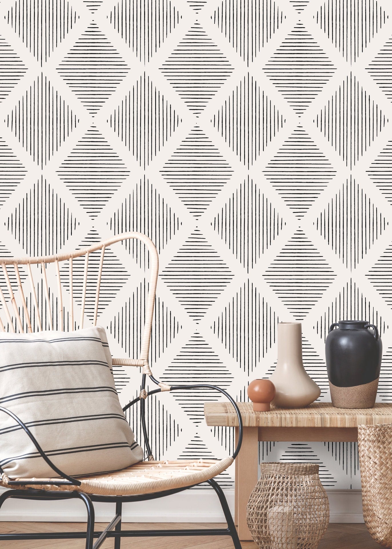 Wallpaper Peel and Stick Wallpaper Removable Wallpaper Home Decor Wall Art Wall Decor Room Decor / Modern Geometric Wallpaper - C523