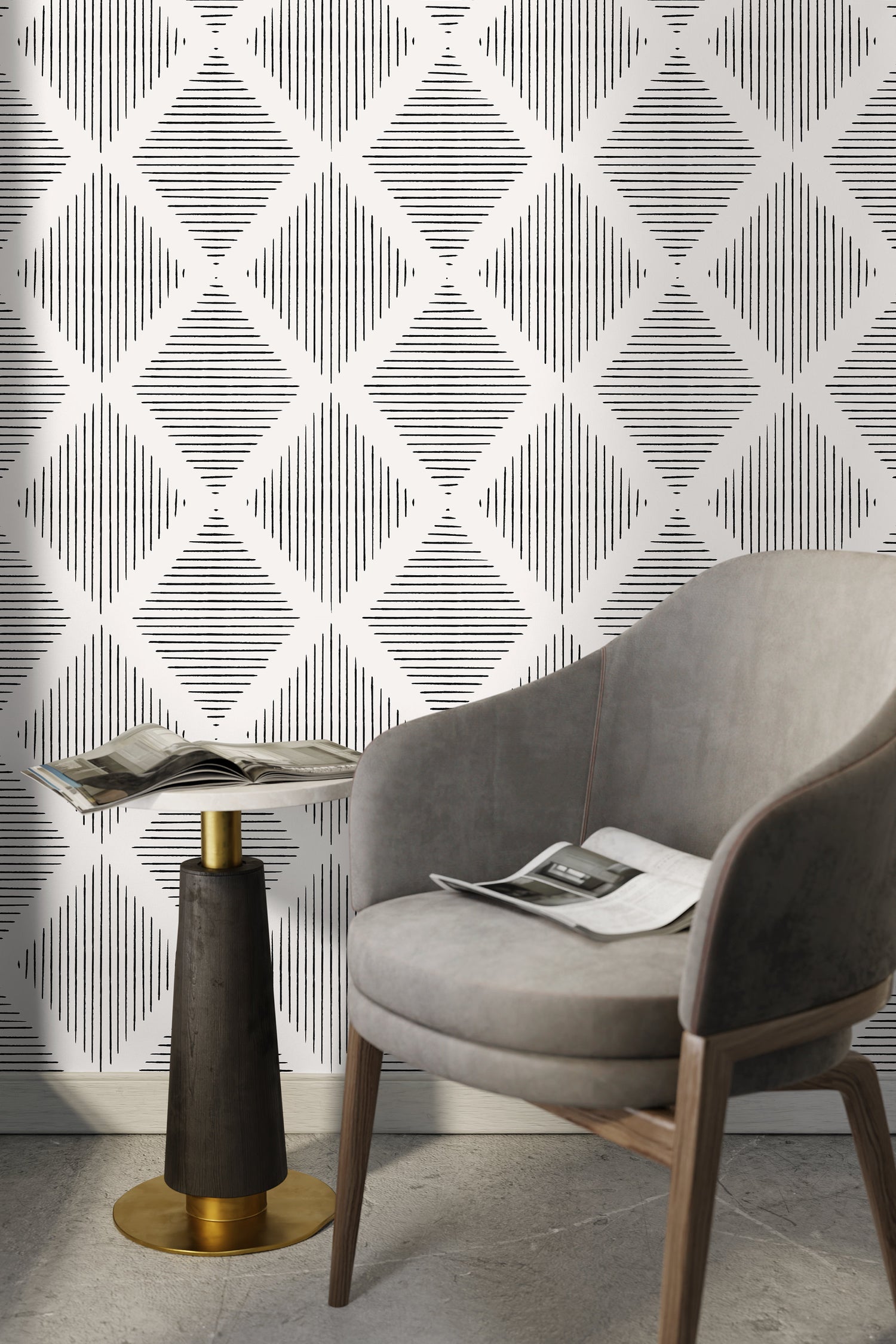 Wallpaper Peel and Stick Wallpaper Removable Wallpaper Home Decor Wall Art Wall Decor Room Decor / Modern Geometric Wallpaper - C523