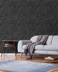 Thumbnail for Wallpaper Peel and Stick Wallpaper Removable Wallpaper Home Decor Wall Art Wall Decor Room Decor / Gray and White Abstract Wallpaper - C529