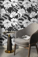 Serpentine Floral Majesty Wallpaper - C578