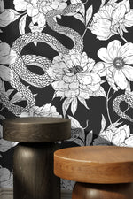 Serpentine Floral Majesty Wallpaper - C578