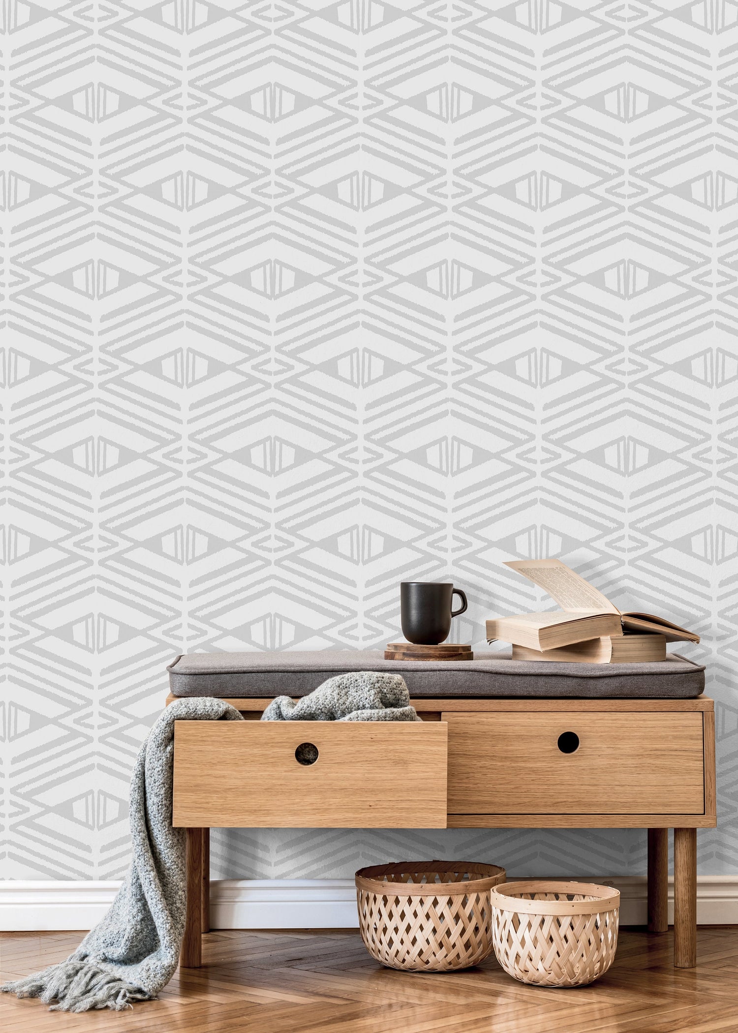 Wallpaper Peel and Stick Wallpaper Removable Wallpaper Home Decor Wall Art Wall Decor Room Decor / Modern Geometric Wallpaper - C538