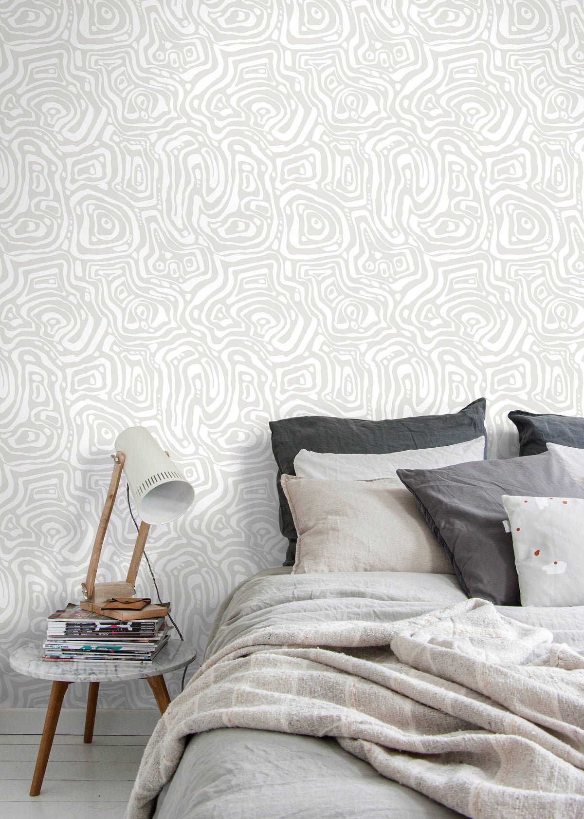 Abstract Contour Lines Wallpaper - C655